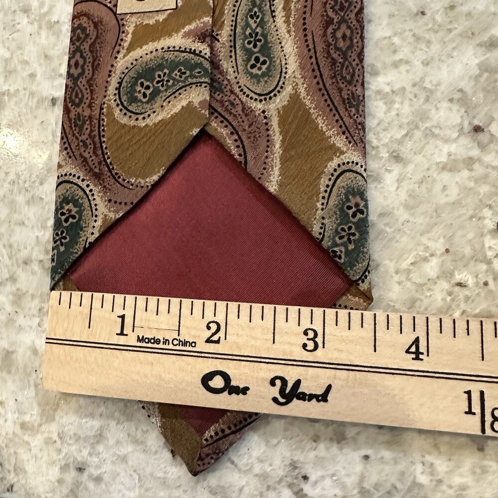Chauncey Men’s 100% Silk Paisley Tie – Made in Korea – Classic 55”x3.5”‎ - Picture 6 of 8